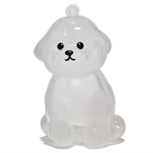 Clear Pet Hair Keychain Cute Dog Fur Keepsake Holder Creative Transparent Pet Hair Memorial Collection Pendant for Dog/Cat